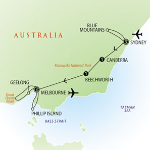 Australian Express Map