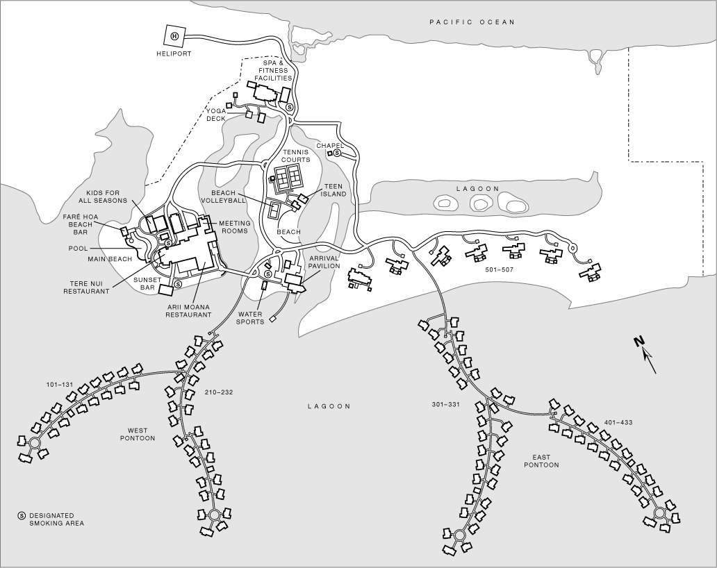 Four Seasons Resort Bora Bora Map