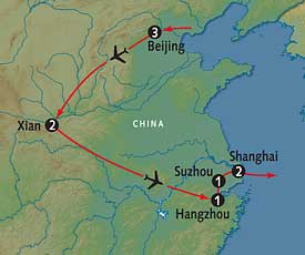 China Sampler Route Map