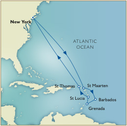 Caribbean  Route Map