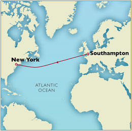 Transatlantic Westbound Map
