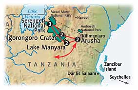 Tanzania Safari Map